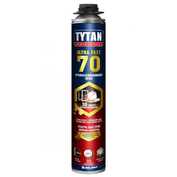 Пена монтажная профессиональная Tytan Professional Ultra Fast 70 (66534) (выход 70 л) 870 мл