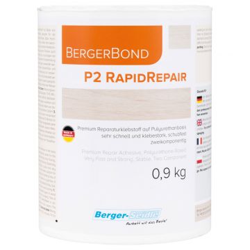 Клей для паркета Berger-Seidle (Бергер-Зейдле) BergerBond (БергерБонд) P2 Rapid Repair ремонтный двухкомпонентный 2k PU (2к ПУ) полиуретановый 0,9 кг