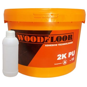 Клей паркетный WoodFloor (Вудфлур) двухкомпонентный 2k PU (2к ПУ) полиуретановый А+B 10+1 кг