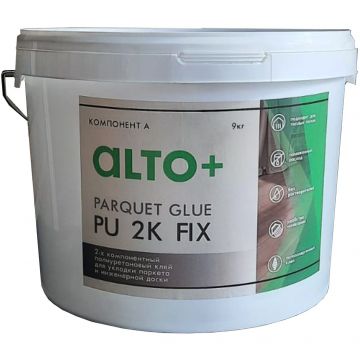 Клей Alto+ Parquet Glue Fix (Альто+ паркет Глю Фикс) для укладки паркета и инженерной доски двухкомпонентный 2k PU (2к ПУ) полиуретановый A+B (9+1 кг) 10 кг