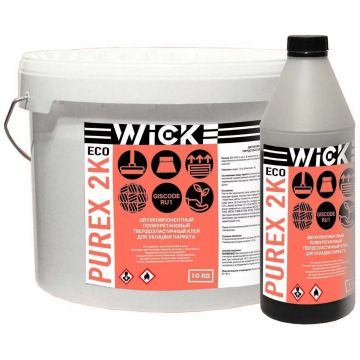 Клей для паркета Wicke (Виске) Purex (Вик Пурекс) твердоэластичный двухкомпонентный 2k PU (2к ПУ) полиуретановый Eco A+B (10+1) 11 кг