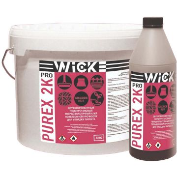 Клей для паркета Wicke Purex (Вик Пурекс) твердоэластичный двухкомпонентный 2k PU (2к ПУ) полиуретановый Pro A+B (7,2+0,8) 8 кг Клей для паркета Wicke Purex (Вик Пурекс) твердоэластичный двухкомпонентный 2k PU (2к ПУ) полиуретановый Pro A+B (7,2+0,8) 8 кг