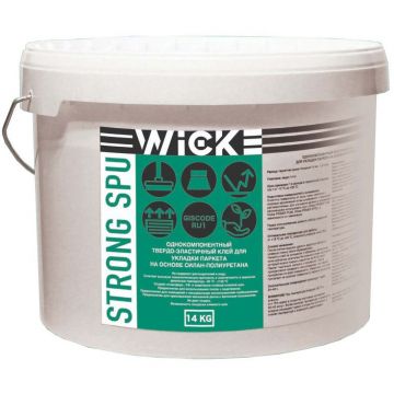 Клей для паркета Wicke (Виске) Strong SPU (Вик стронг ПУ) твердо-эластичный однокомпонентный 1k PU (1к ПУ) на основе силан-полиуретана 14 кг