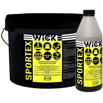 Клей для спортивных покрытий Wicke (Виске) Sportex (Вик Спортекс) особопрочный полиуретановый двухкомпонентный 2к ПУ (2k PU) A+B (8,4+1,2) 9,6 кг