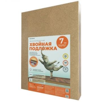 Хвойная подложка Белтермо (Beltermo) прямая 790х590х7 мм, 1 шт (250 кг/м3; 0.003 м3; 0.4661 м2)