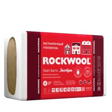 Утеплитель Rockwool Лайт Баттс Экстра 1000х600х50 мм 8 шт (40-50 кг/м3; 0,24 м3; 4,8 м2)