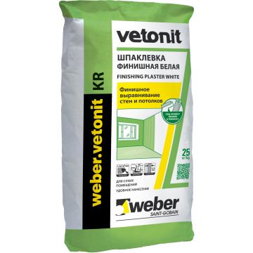 Шпатлевка полимерная Weber-Vetonit KR белый 25 кг