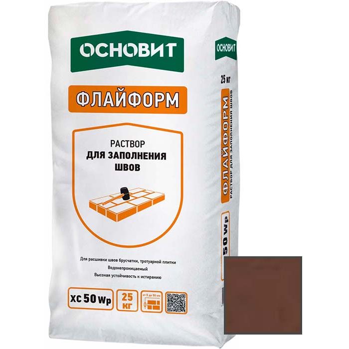 Раствор для заполнения швов брусчатки Основит (Osnovit) Флайформ XC50 Wp медный 083 25 кг