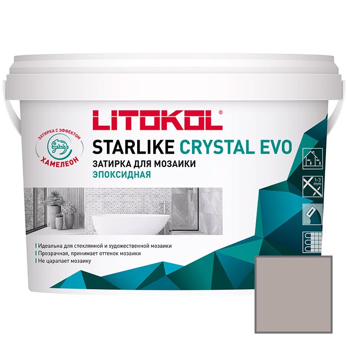 Затирка эпоксидная Litokol (Литокол) Starlike ColorCrystal Evo S.800 Grigio Oslo 2.5 кг