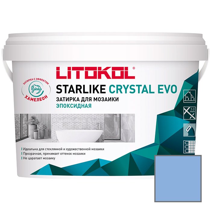 Затирка эпоксидная Litokol (Литокол) Starlike ColorCrystal Evo S.820 Azzurro Taormina 2.5 кг