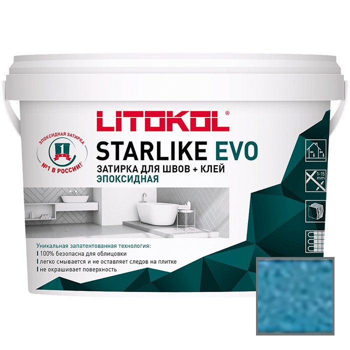 Затирка эпоксидная Litokol (Литокол) Starlike Evo S.340 Blu Denim 1 кг