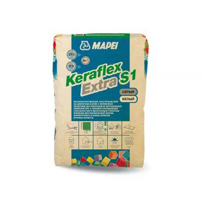 Клей для плитки Mapei Keraflex Extra S1 белый 25 кг