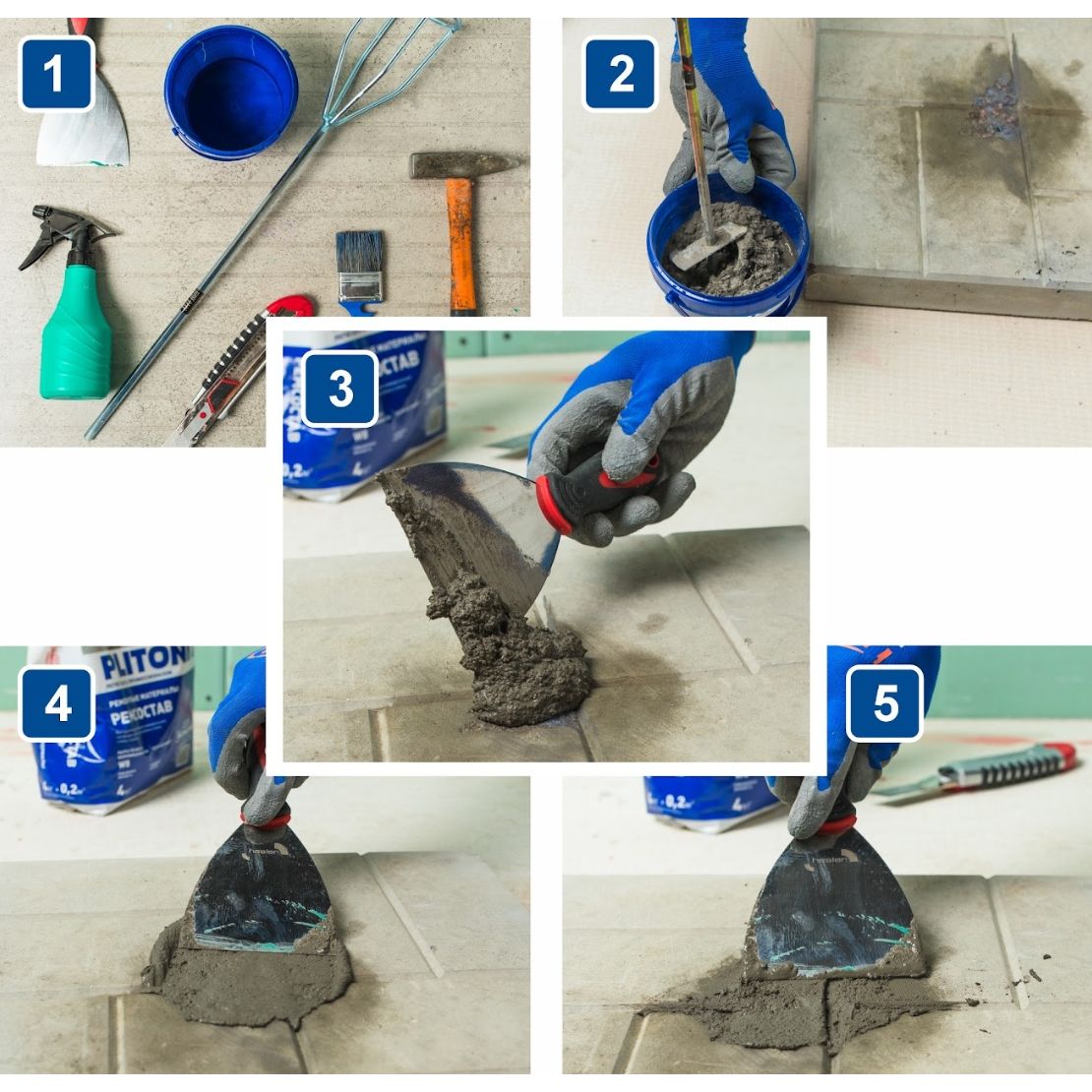 Цементная смесь Plitonit (Плитонит) Ремсостав универсальная 25 кг