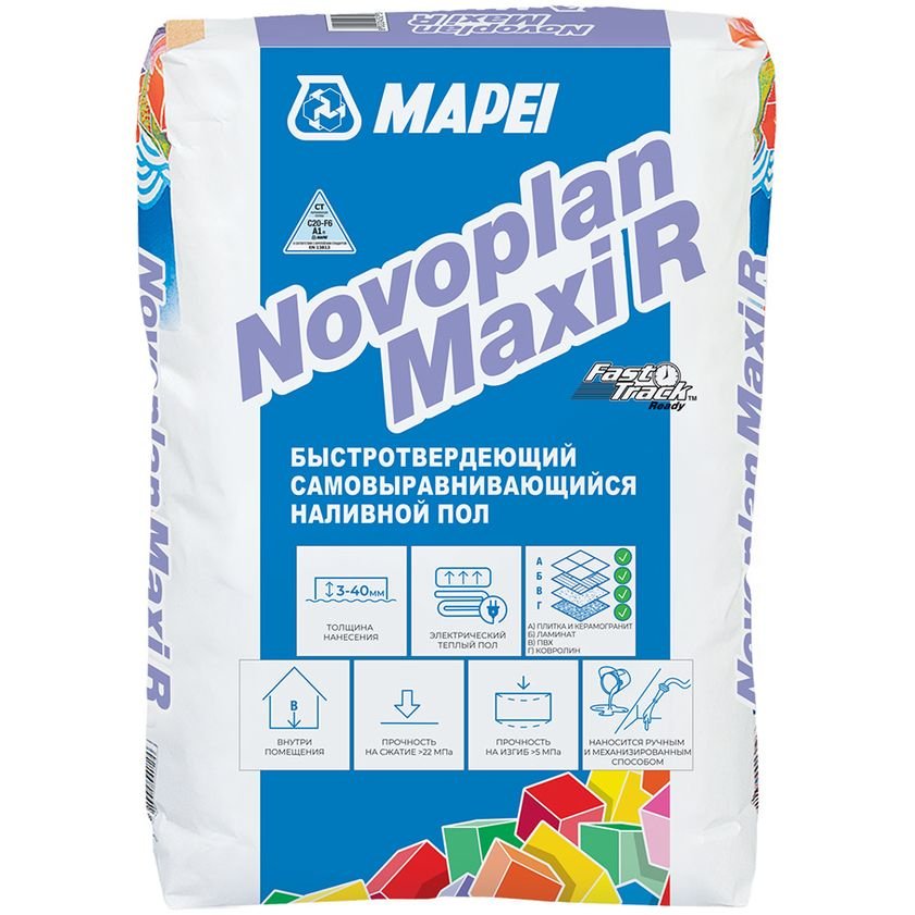 Ровнитель (наливной пол) финишный Mapei (Мапей) Novoplan Maxi R 23 кг