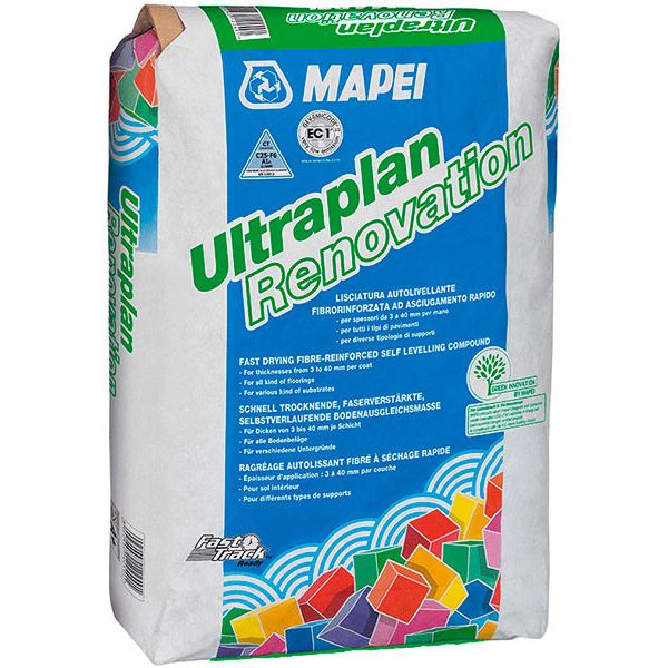 Наливной пол Mapei (Мапей) Ultraplan Renovation быстротвердеющий самовыравнивающийся армир. Фиброй 23 кг