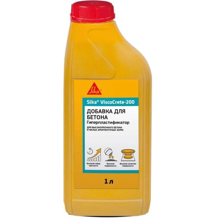 Гиперпластификатор Sika (Зика) ViscoCrete-200 для высокопрочного бетона 1 л