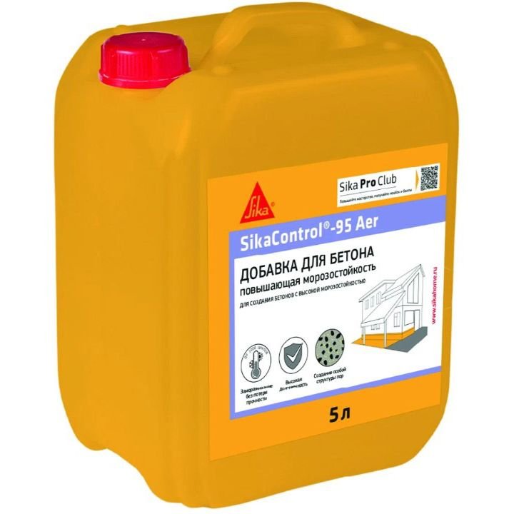 Добавка воздухововлекающая Sika (Зика) SikaControl-95 Aer для бетонов и растворов 5 л
