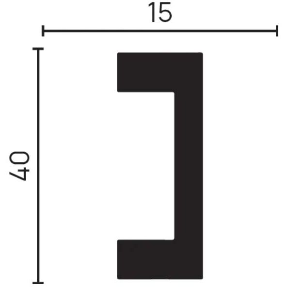 Рейка молдинг Decor-Dizayn (Декор-Дизайн) 3000х40х15 мм, 618-63PR