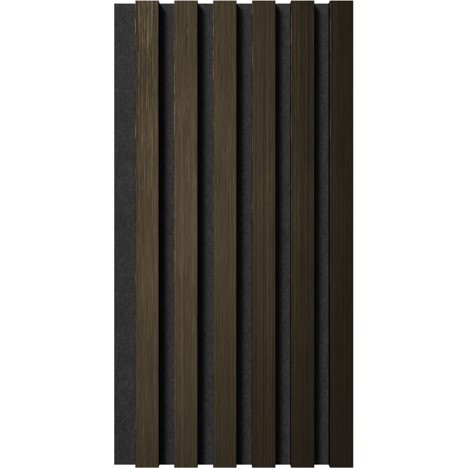 Комплект акустических панелей Cosca Decor (Коска) Эмираты черный войлок, 600х300х19 мм, рейки Экополимер, шампань 2 шт. 00-00079779