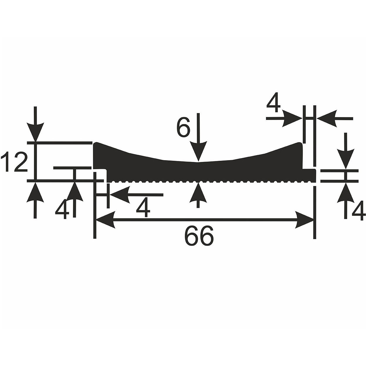 Рейка Cosca Decor (Коска) RX006, 62х12, 2800 мм, Экополимер