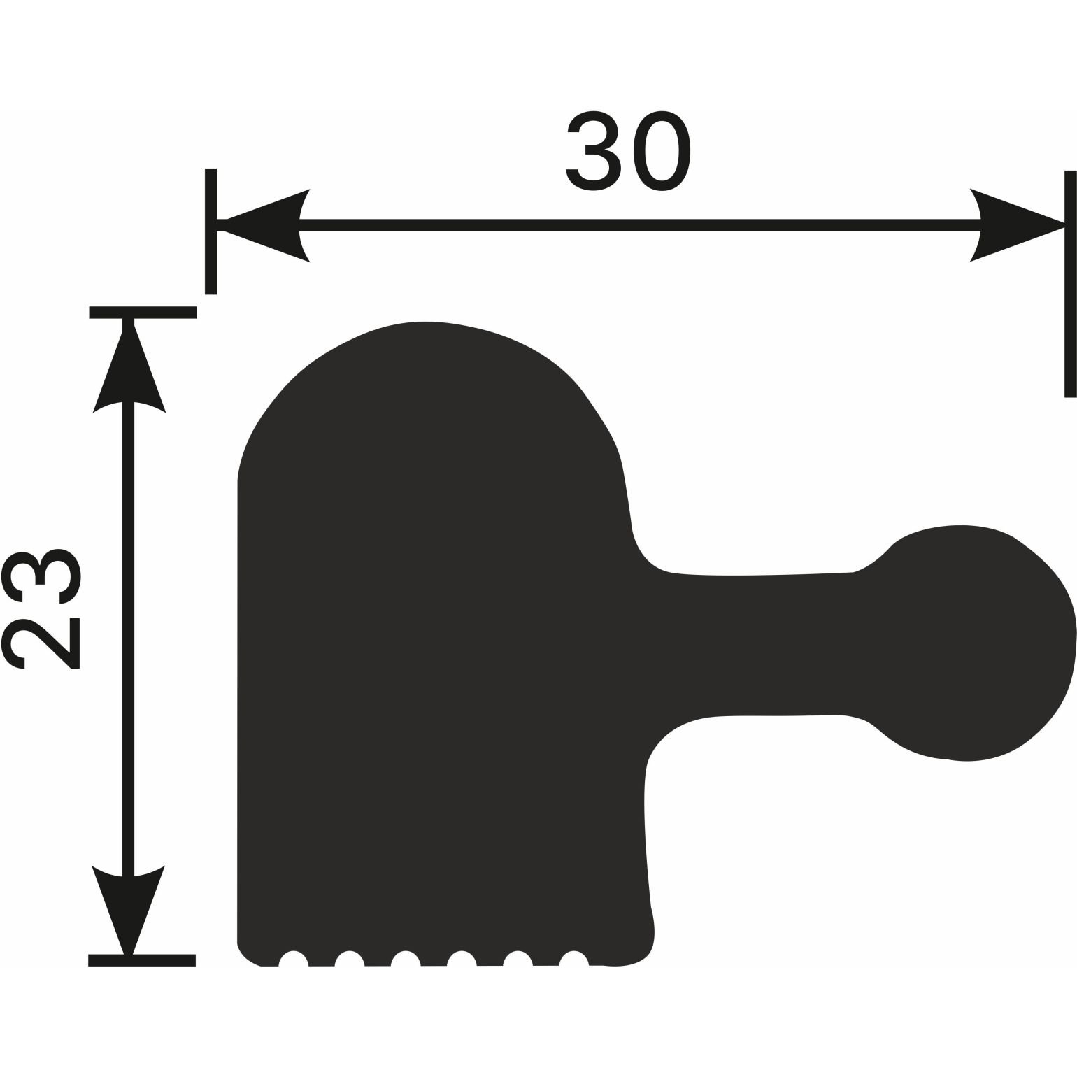 Заглушка Cosca Decor (Коска) ZL007, 30х23, 2800 мм, левая, для рейки RX007, Экополимер
