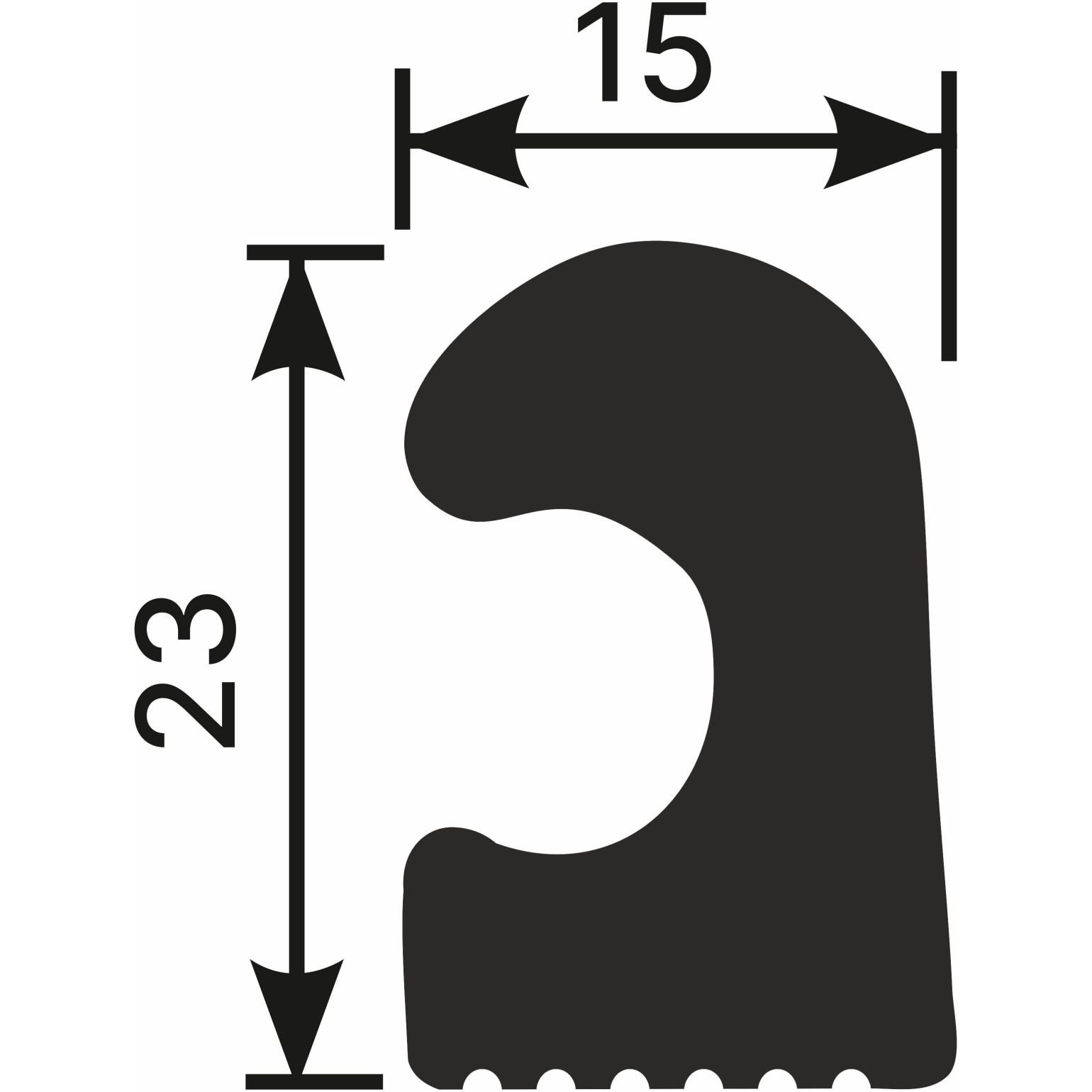 Заглушка Cosca Decor (Коска) ZP007, 15х23, 2800 мм, правая, для рейки RX007, Экополимер