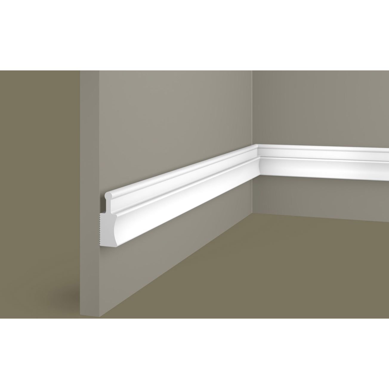Заглушка Cosca Decor (Коска) ZL008, 50х18, 2800 мм, левая, для рейки RX008, Экополимер