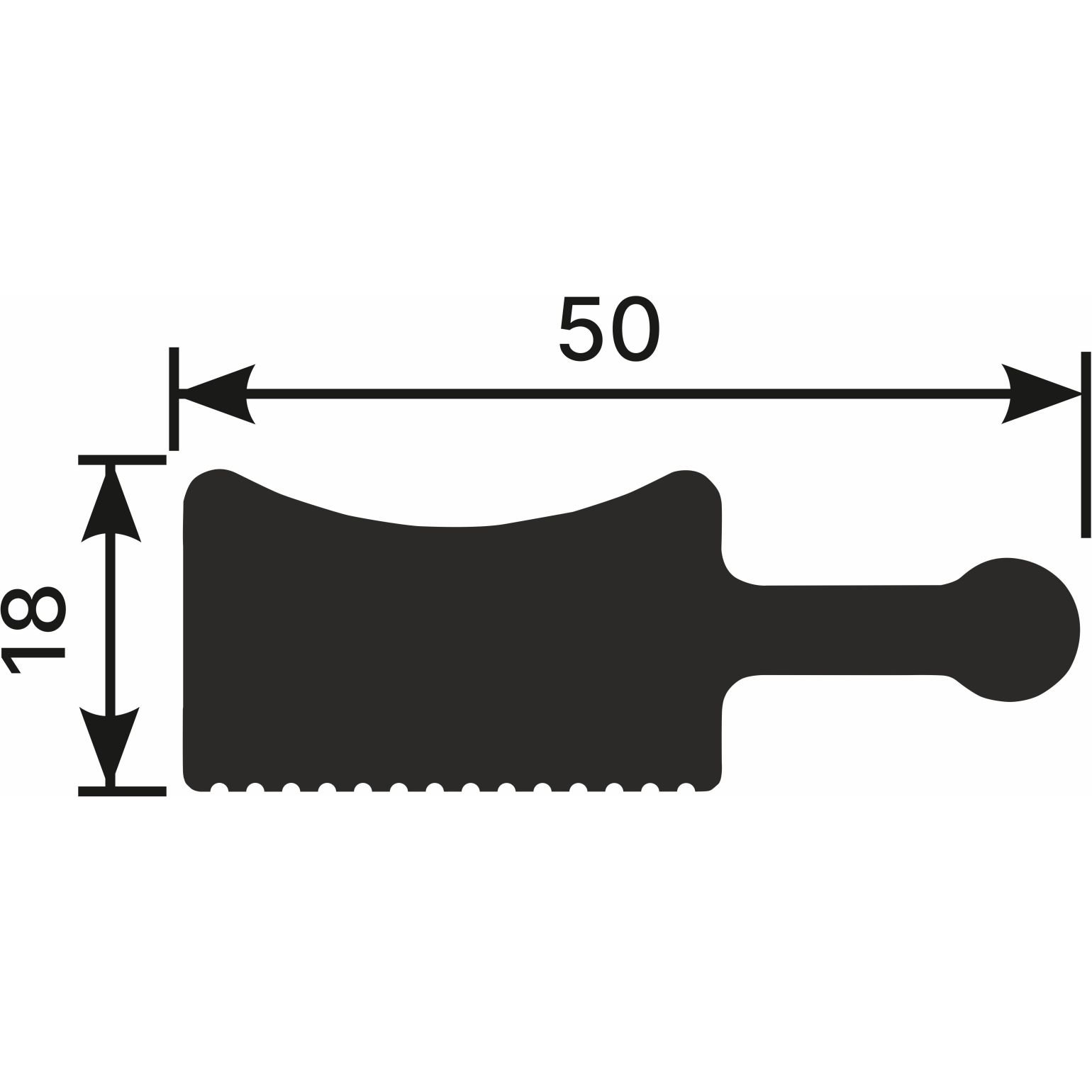 Заглушка Cosca Decor (Коска) ZL008, 50х18, 2800 мм, левая, для рейки RX008, Экополимер