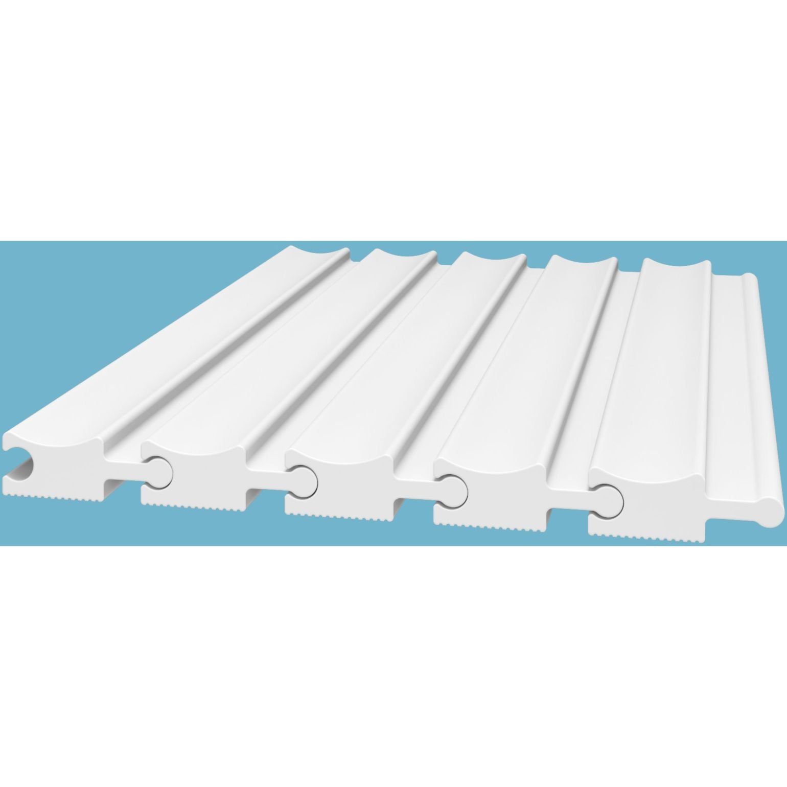 Заглушка Cosca Decor (Коска) ZL008, 50х18, 2800 мм, левая, для рейки RX008, Экополимер