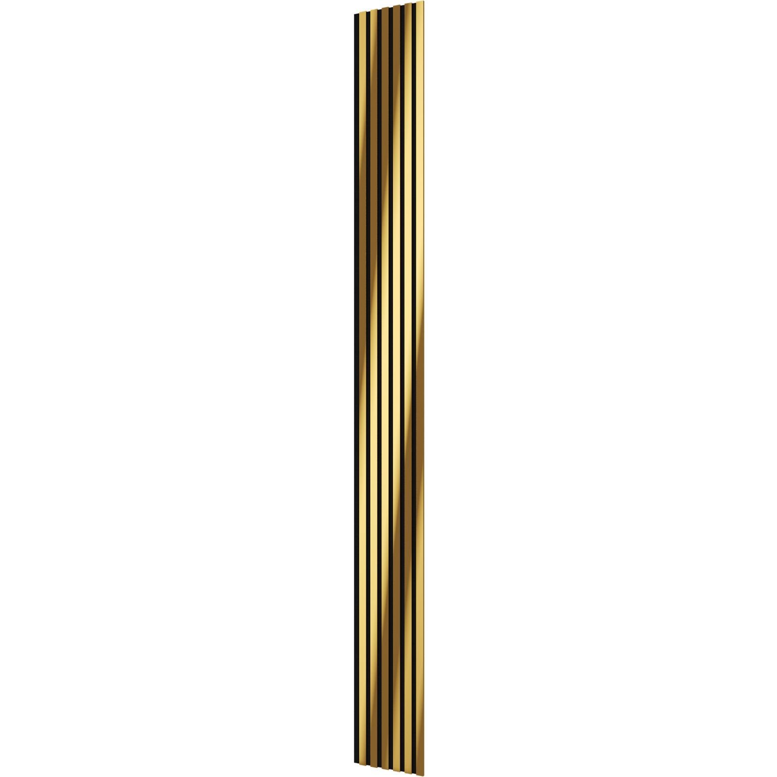Комплект акустических панелей Cosca Decor (Коска) Эмираты черный войлок, 3000х300х19 мм, рейки Экополимер, желтое золото 2 шт. 00-00079655