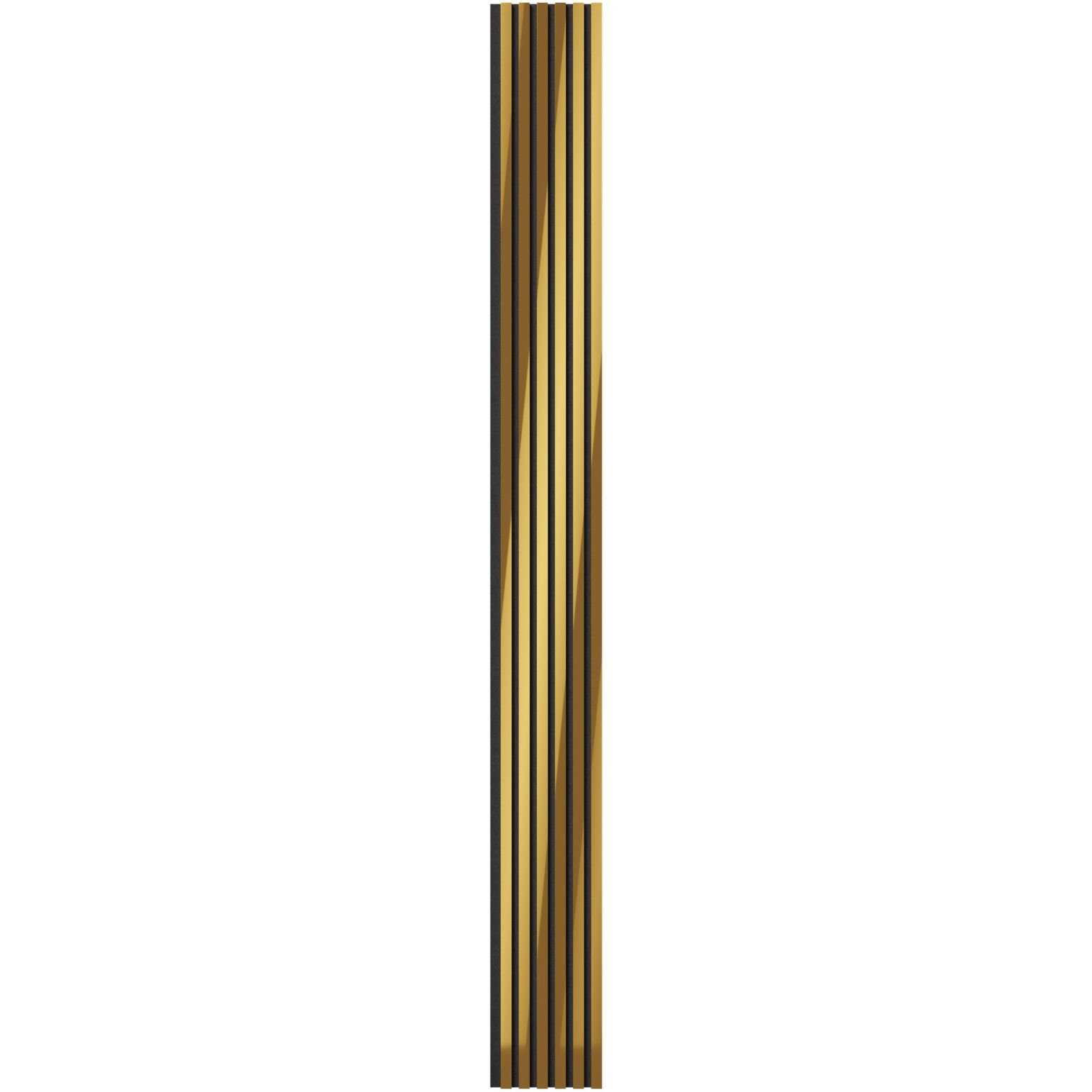 Комплект акустических панелей Cosca Decor (Коска) Эмираты черный войлок, 3000х300х19 мм, рейки Экополимер, желтое золото 2 шт. 00-00079655