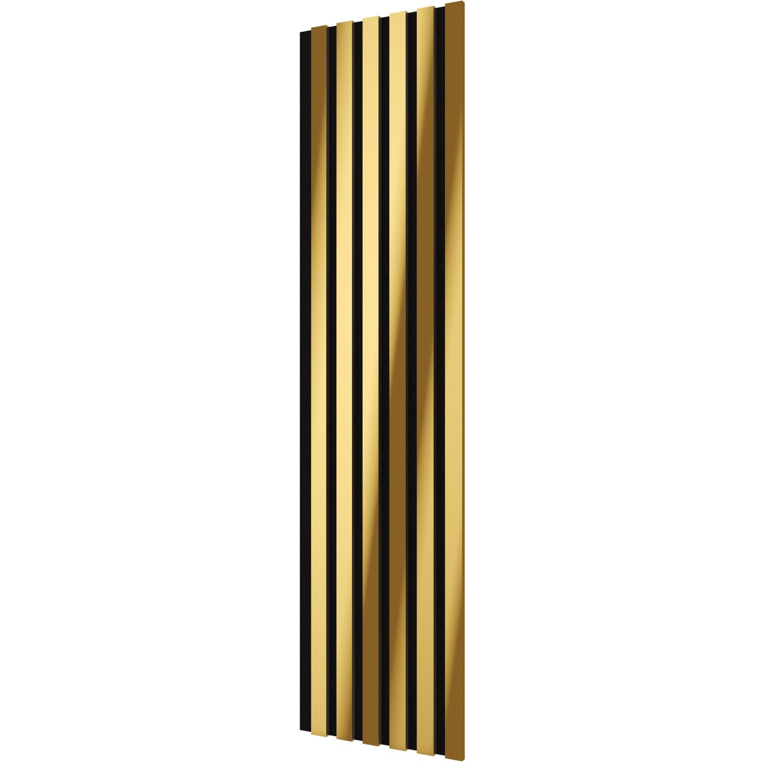 Комплект акустических панелей Cosca Decor (Коска) Эмираты, черный войлок, 1200х300х19 мм, рейки Экополимер, желтое золото 2 шт. 00-00079722