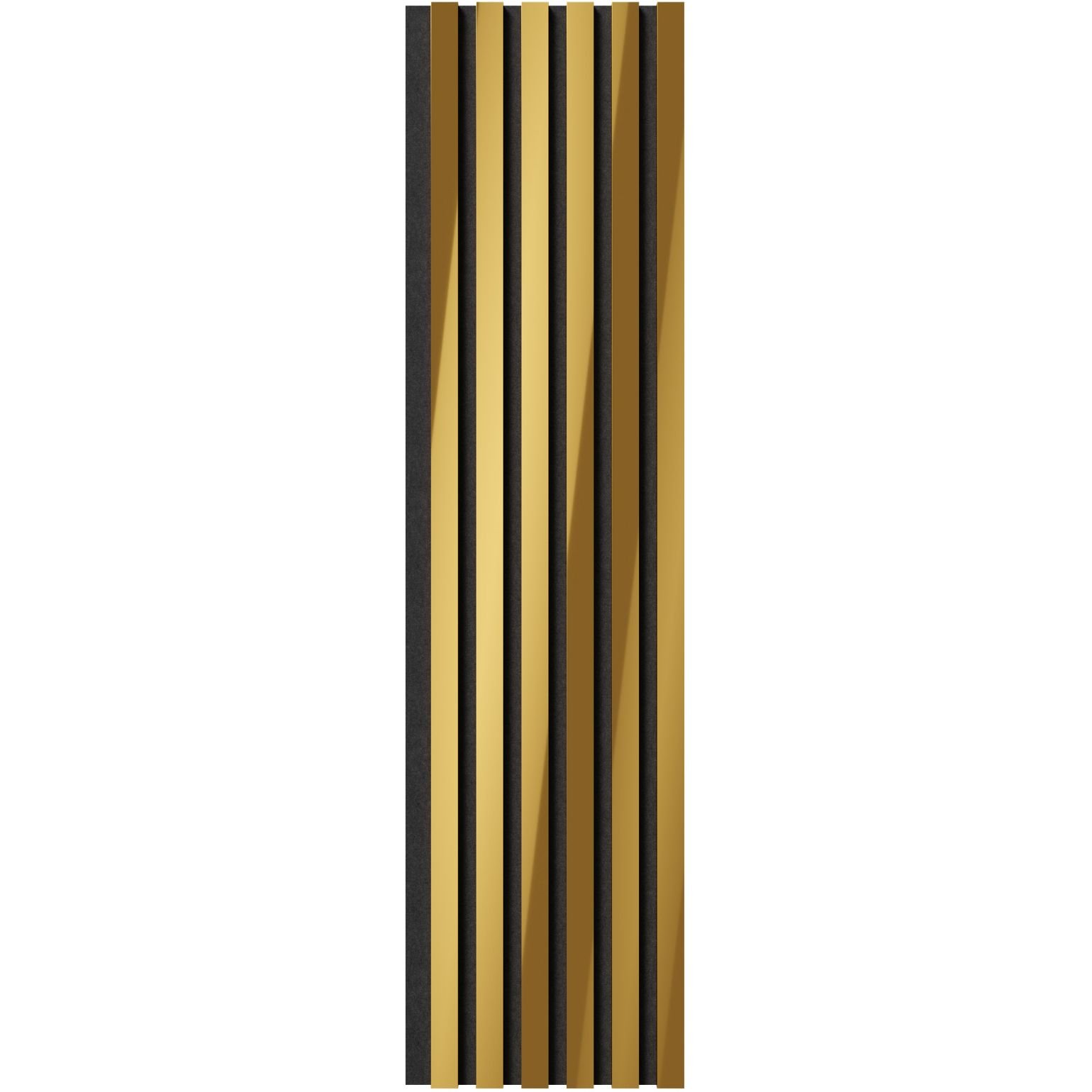 Комплект акустических панелей Cosca Decor (Коска) Эмираты, черный войлок, 1200х300х19 мм, рейки Экополимер, желтое золото 2 шт. 00-00079722