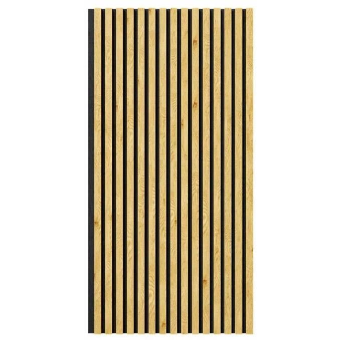 Акустическая панель Cosca Decor (Коска) Сканди черный войлок, 1200х600х19 мм, рейки МДФ, дуб медный 00-00074684