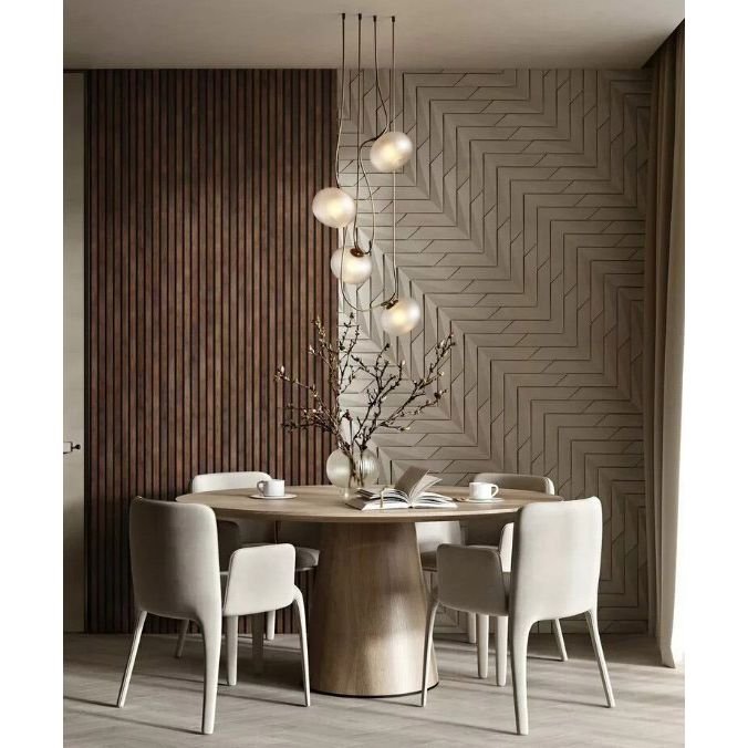 Акустическая панель Cosca Decor (Коска) Сканди черный войлок, 600х600х19 мм, рейки МДФ, дуб барон темный 00-00074608