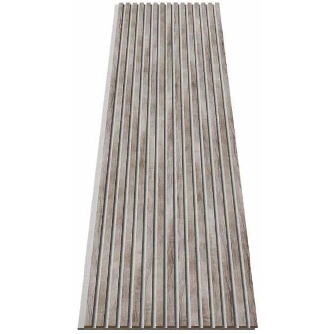 Акустическая панель Cosca Decor (Коска) Сканди серый войлок, 2750х600х19 мм, рейки МДФ, дуб дымчатый 00-00074588