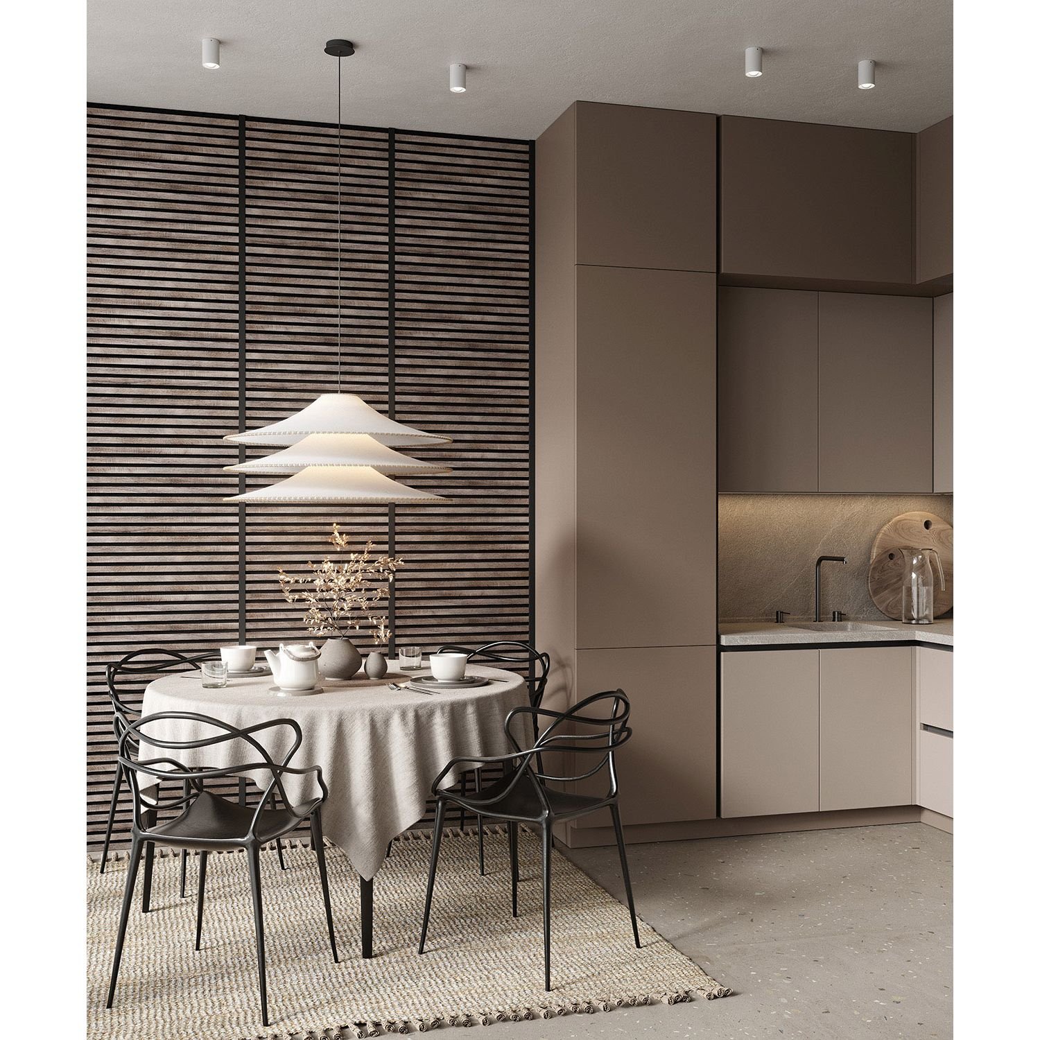 Руст стыковочный Cosca Decor (Коска) 25х22х1350мм, МДФ, черный