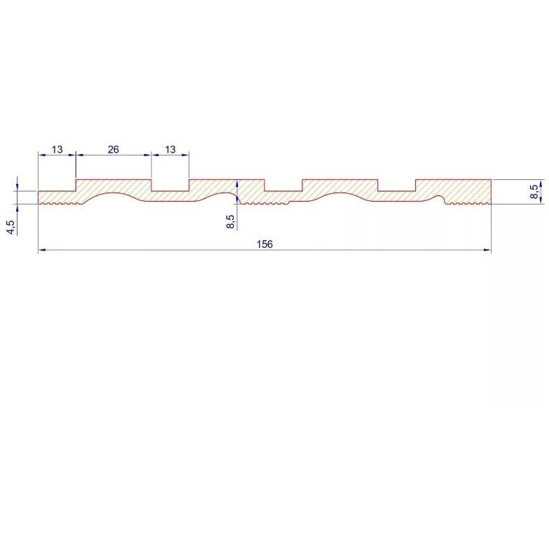 Панель Cosca Decor (Коска) RP001, 156х8, 2800 мм, Экополимер