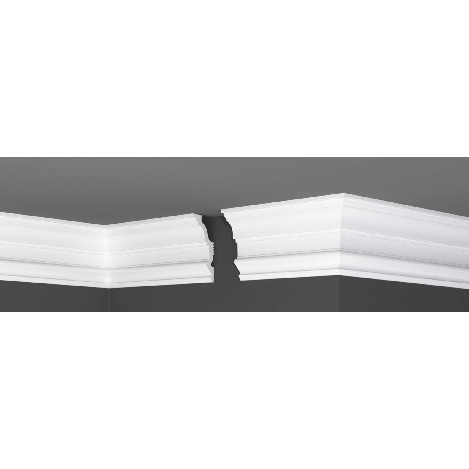 Плинтус потолочный Де-Багет (De-Baget) 2000х45х110 мм, П 25 110/45