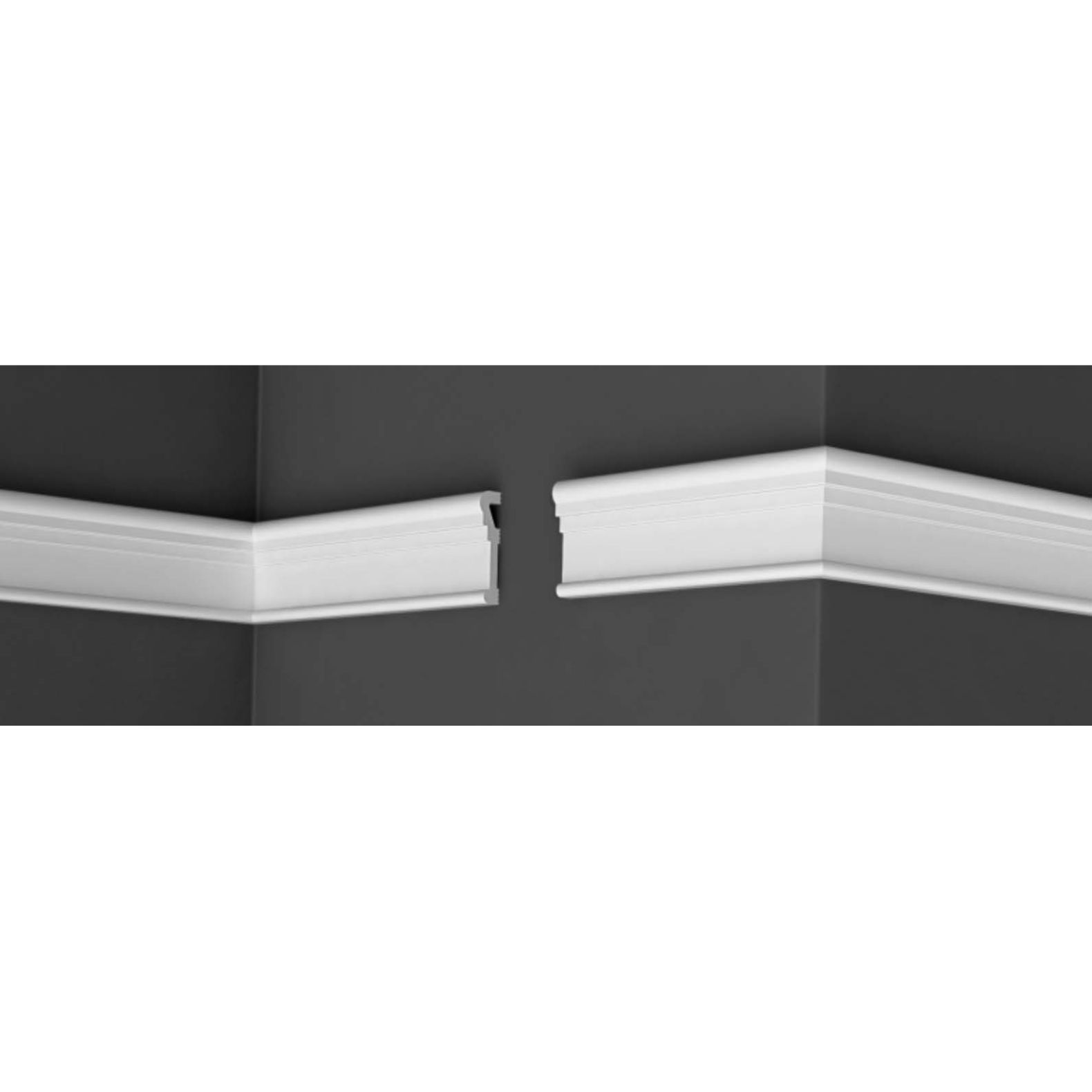 Плинтус потолочный Де-Багет (De-Baget) 2000х20х80 мм, С 04 80/20