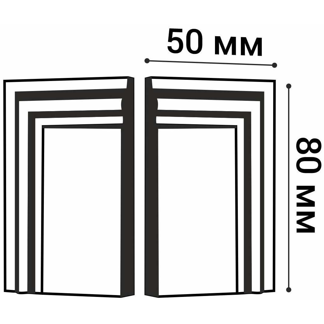 Завершающий элемент Де-Багет (De-Baget) 50х13х80 мм, Н 80 (2 шт.)