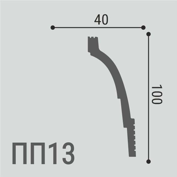 Карниз Де-Багет (De-Baget) 2000х40х100 мм, XPS POLYMER ПП 13