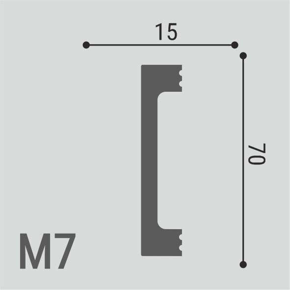 Молдинг Де-Багет (De-Baget) 2000х15х70 мм, XPS POLYMER М 7