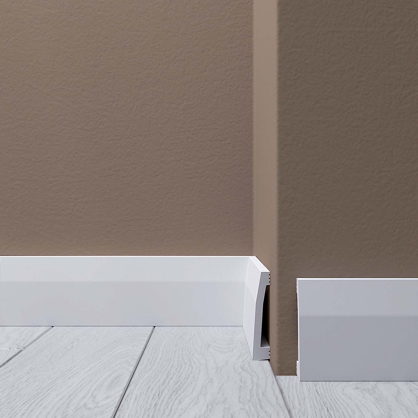 Плинтус напольный Де-Багет (De-Baget) 2000х12х60 мм, XPS POLYMER Н 10