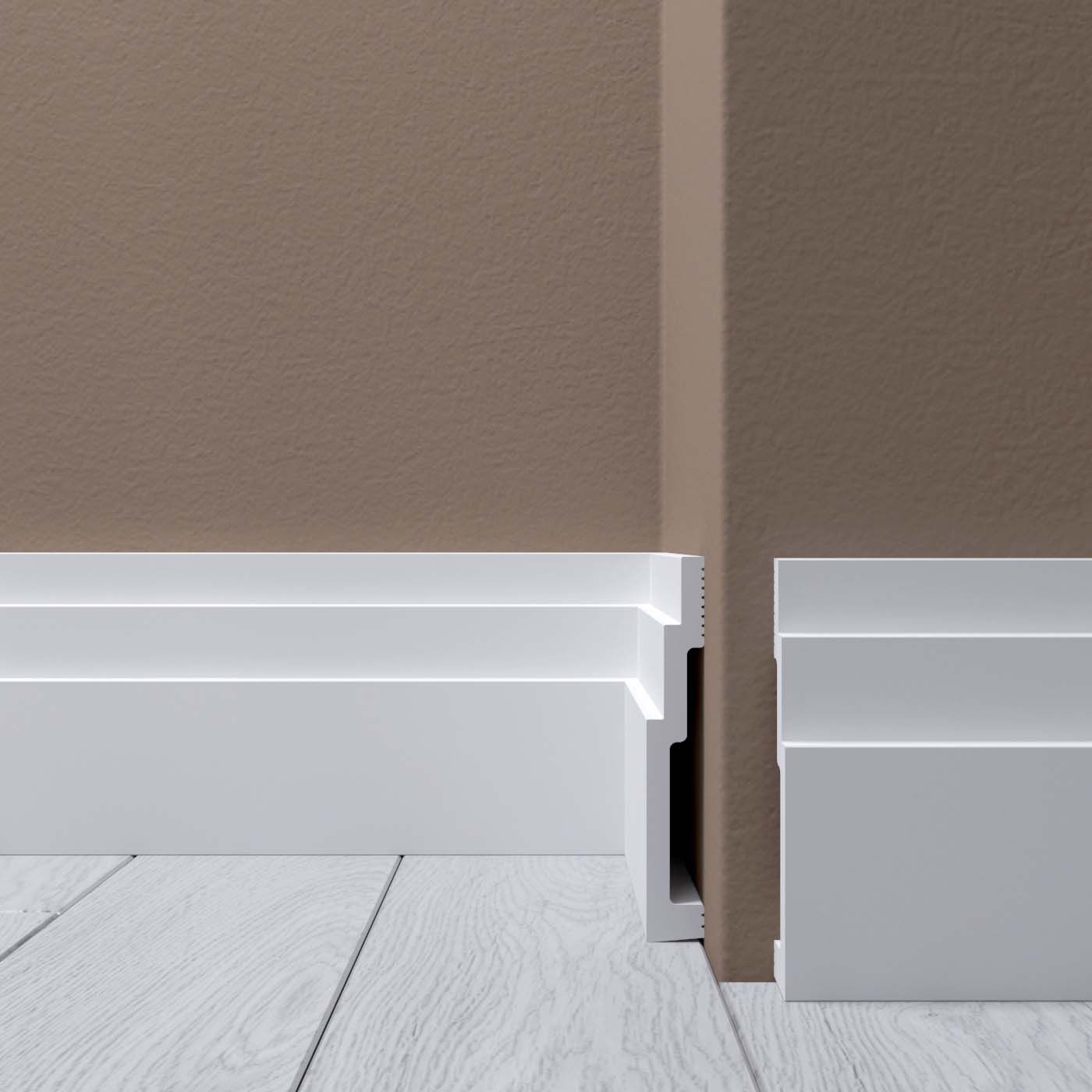 Плинтус напольный Де-Багет (De-Baget) 2000х15х100 мм, XPS POLYMER Н 11