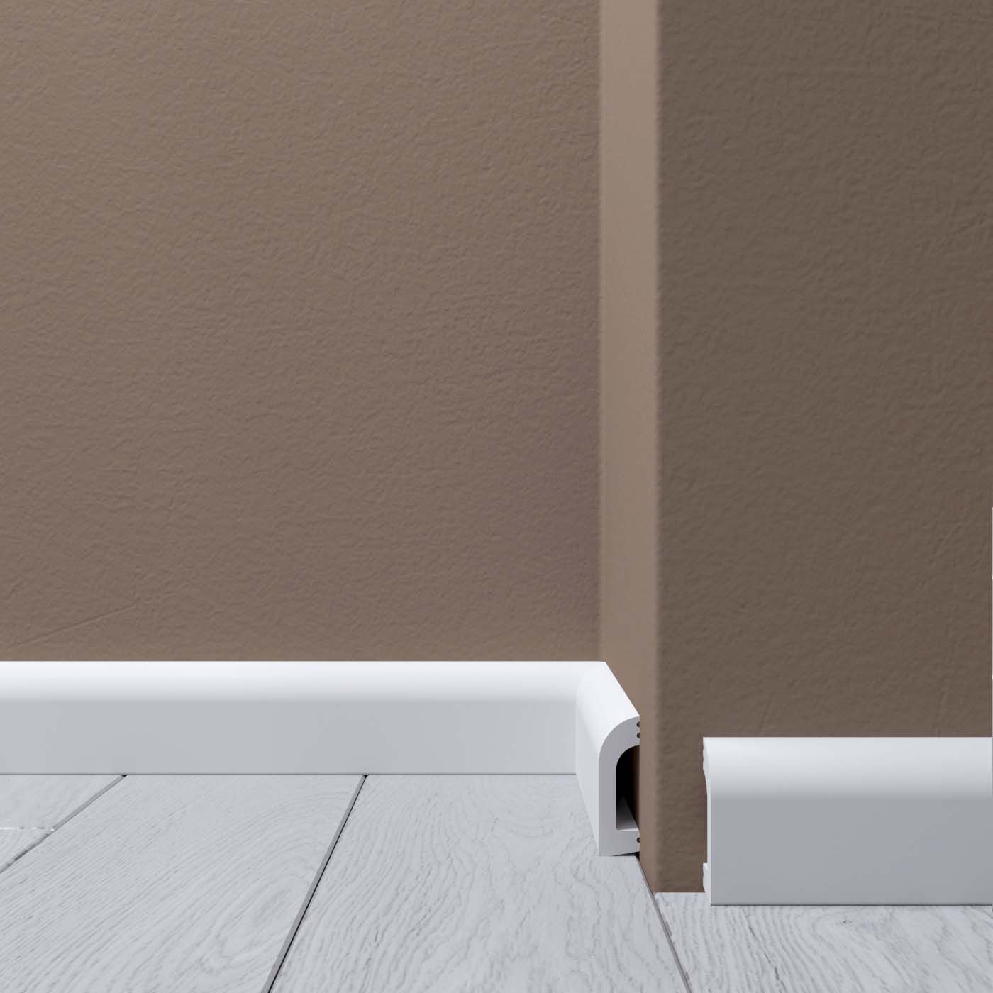 Плинтус напольный Де-Багет (De-Baget) 2000х12х40 мм, XPS POLYMER Н 12