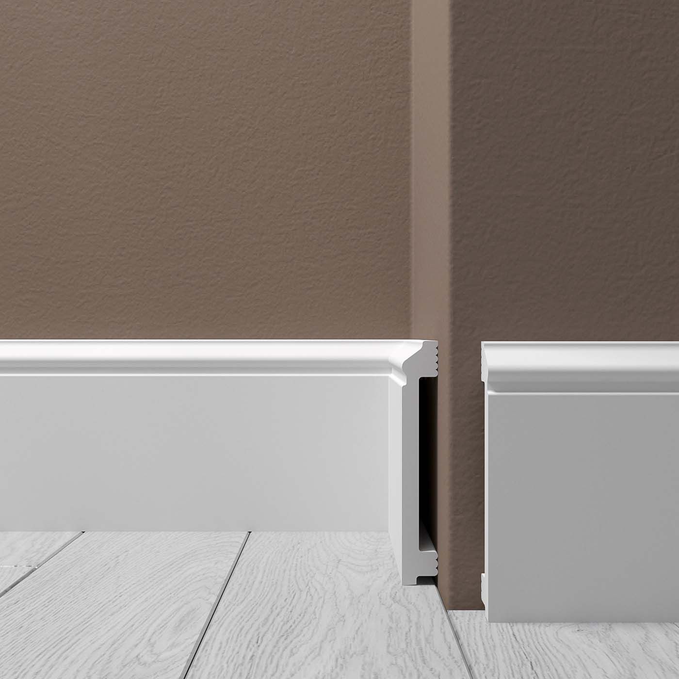 Плинтус напольный Де-Багет (De-Baget) 2000х15х100 мм, XPS POLYMER Н 4