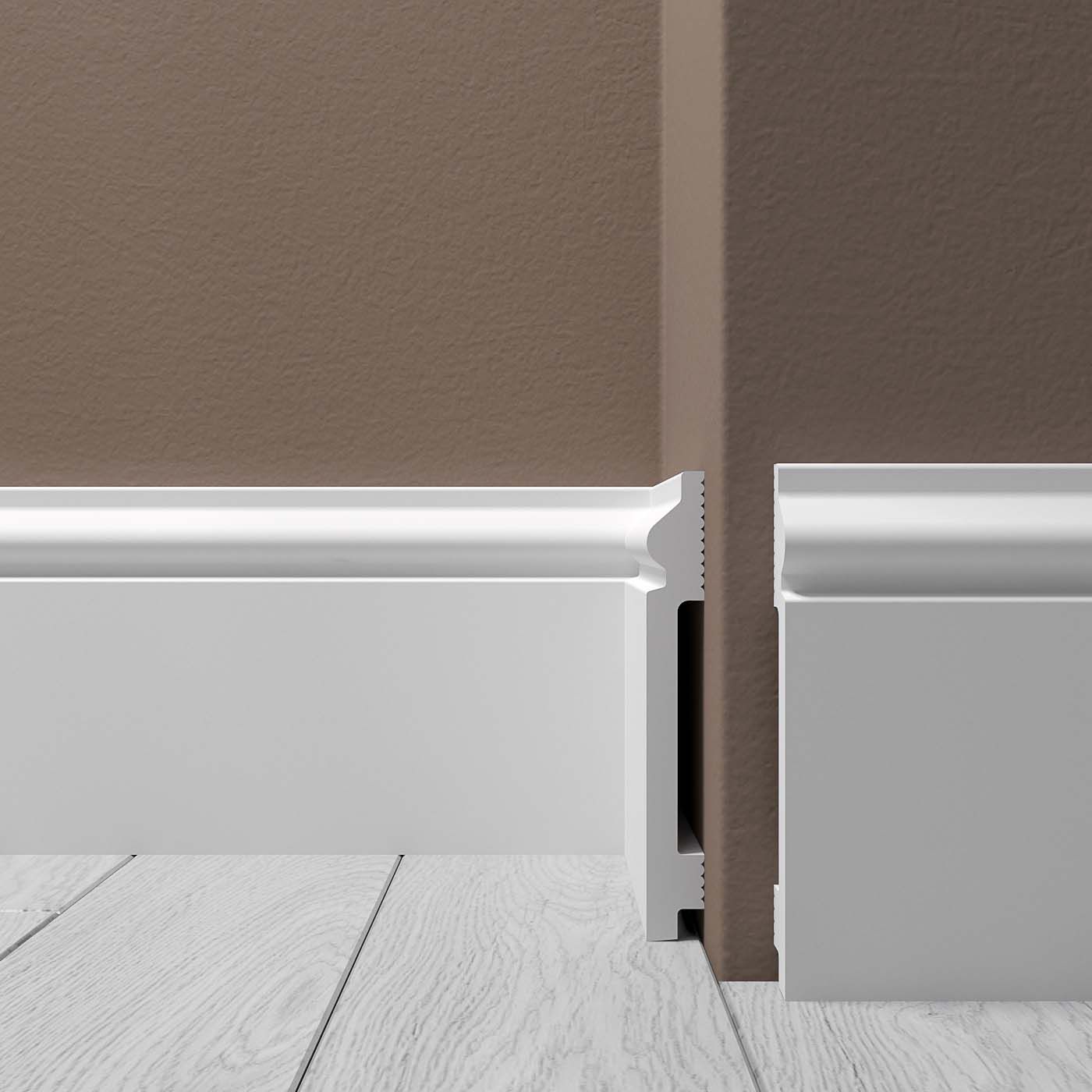 Плинтус напольный Де-Багет (De-Baget) 2000х15х120 мм, XPS POLYMER Н 5