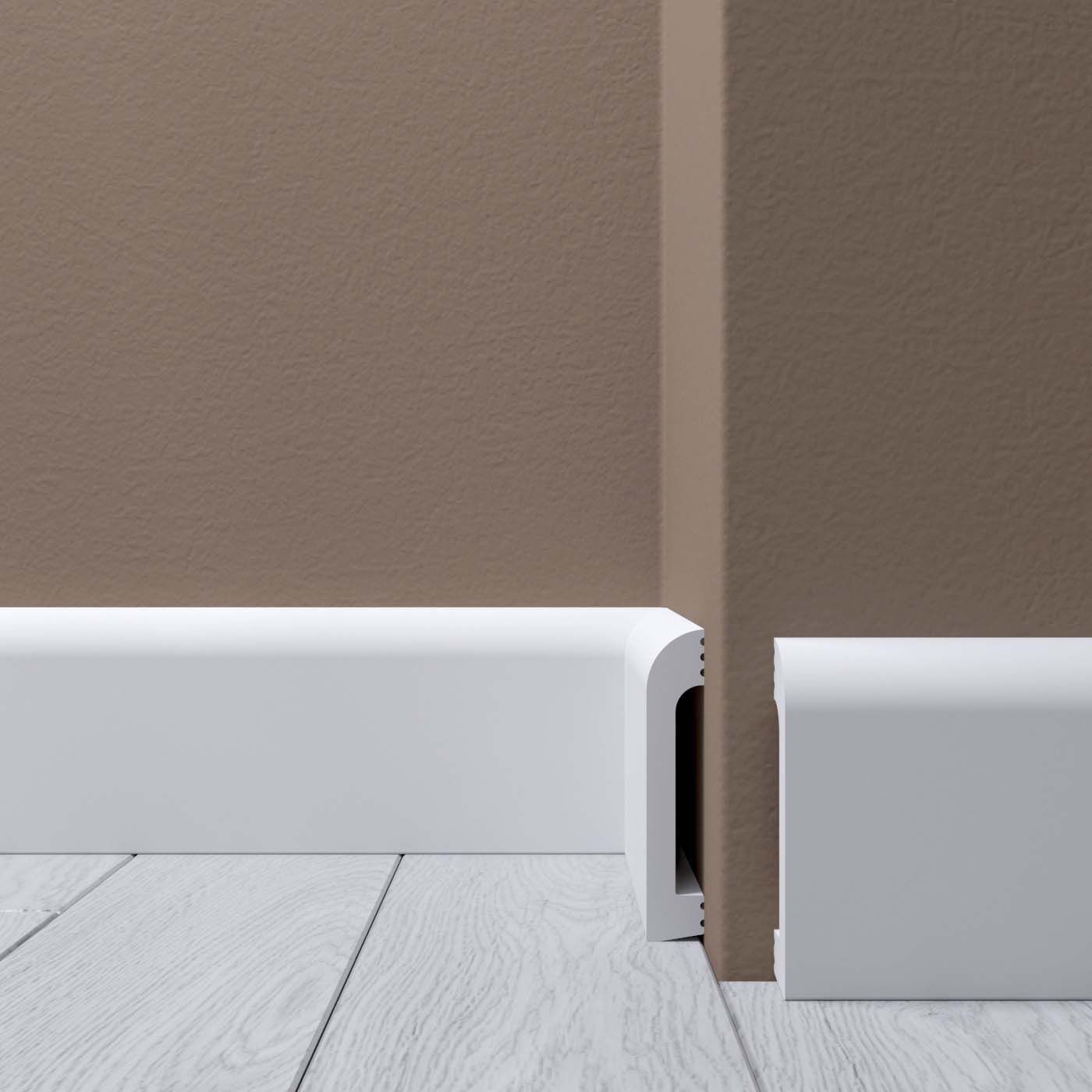 Плинтус напольный Де-Багет (De-Baget) 2000х15х80 мм, XPS POLYMER Н 6