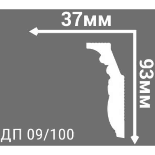 Плинтус потолочный Де-Багет (De-Baget) 2000х37х93 мм, ДП 09/100